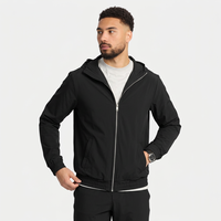 Ensemble de survêtement pour homme, léger, respirant, à séchage rapide, avec capuche, pour l'automne, 90% polyamide, 10% élasthanne