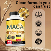Capsules de Maca en Gros Personnalisables 1900 mg – Compléments Alimentaires Énergétiques à Base de Plantes pour l'Amélioration de la Vitalité