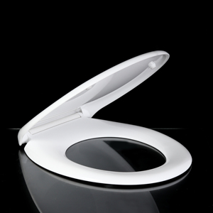 Couvre-siège de toilette en plastique confortable, de haute qualité, en PP, rond, en forme de O, blanc, avec fermeture douce - Product Image 4