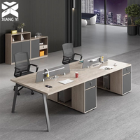 Sistema de Mesa de Oficina Ergonómica para 6 Personas con Escritorio Modular, Estación de Trabajo Confortable para Oficinas, Hospitales y Escuelas