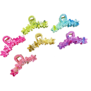 Pinzas de Pelo con Cinco Flores Tz de 12 cm, Accesorios de Plástico para el Cabello para Mujer, Estilo Diario Lindo - Product Image 2