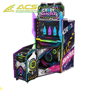 Console de jeu d'arcade de tir au laser Crazy Shooter à monnayeur pour 2 joueurs, écran tactile 10 pouces, en fer et plastique, modèle ACS-0088 - Product Image 1