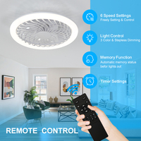 Ventilateurs de plafond électriques avec éclairage, télécommande, pliables, moteur DC, en plastique, contrôlables par application, écoénergétiques, pour chambre à coucher domestique