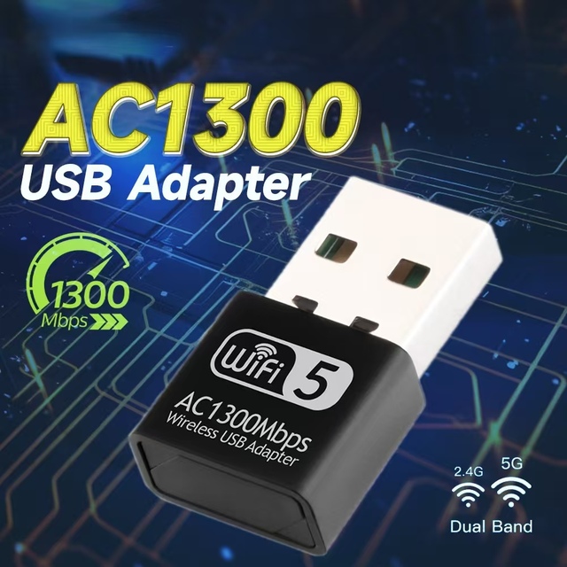 Wholesale Jue Hong AC1300 Dual Band WiFi Adapter USB2.0 Network Card for Desktop Notebook PC Laptop 1300Mbps Wireless Internal