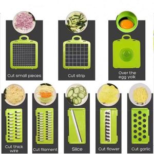 Nouveauté : Hachoir à légumes et coupe-fruits multifonctionnel portable, outil de cuisine pour trancher les pommes de terre, les oignons et les pommes - Product Image 1