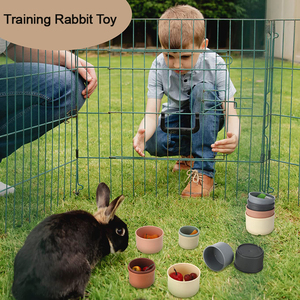 Conejito reutilizable para esconder comida, tazas apilables anidadas, juguetes de conejo para mascotas para Conejo, conejillo de indias - Product Image 3