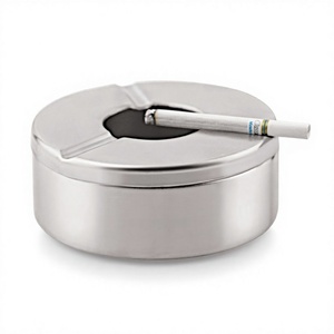 Cendrier Dabbi rond portable en acier inoxydable de qualité supérieure, moderne, sans fumée, personnalisé pour les activités intérieures et extérieures - Product Image 1