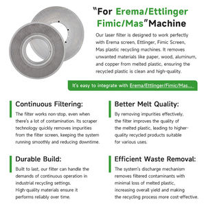 Alta tecnología <span class=keywords><strong>Erema</strong></span> 420mm diámetro 150um-180um filtro extrusor máquina de reciclaje de plástico filtro Laster pantalla láser - Product Image 5