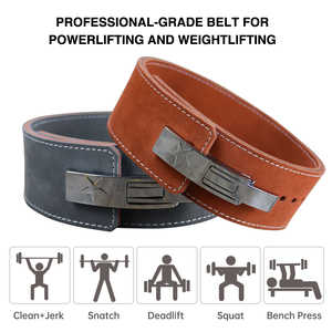 MKAS süet dana eşit genişlik deri ağır kaldırma Deadlift destek spor kaldırma kemer ağırlık kaldırma kol kemeri - Product Image 2