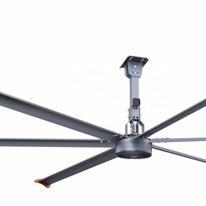 Ventilateur industriel HVLS Keystone 220V/380V électrique PMSM, type ventilation d'usine, 7,3 m (24 pi), 6 pales, faible bruit, grandes pales en aluminium - Product Image 5