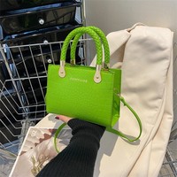 Dames Designer Luxe Stenen Schoudertasjes Handtassen Gevlochten Handvat Rits Trendy Simpele Gevlochten Dames Schoudertassen