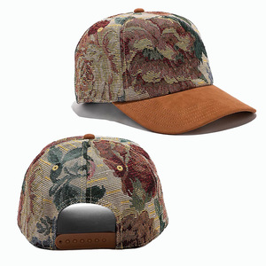 <span class=keywords><strong>Gorra</strong></span> <span class=keywords><strong>de</strong></span> béisbol tipo camionero <span class=keywords><strong>de</strong></span> gamuza <span class=keywords><strong>de</strong></span> ciervo con jacquard, logotipo bordable, sombrero casual para exteriores, unisex, ajustable, con patrón floral y cierre snapback. - Product Image 5