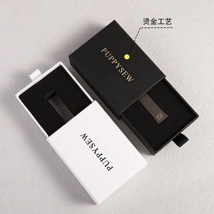 PUPPYSEW Jewelry <b>Sliding</b> Box 9*7cm U disk Cardboard Packing Drawer Box Lighter packing Box Logo custom - Product Image 3