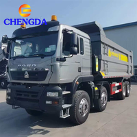 Camion benne SINOTRUK HOWO TX 8x4 12 roues LHD Euro 2 Diesel 30 tonnes d'occasion en bon état à vendre