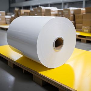 Precio de Fábrica, Rollo Jumbo de Etiquetas Térmicas ECO TOP de 65g, Materiales con Glassine Blanco y Amarillo de 40g y 50g - Product Image 1