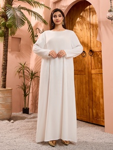 Hồi Giáo Sang Trọng Ren Abaya 2 Mảnh Thiết Lập Màu Trắng Sequins Thanh Lịch Jalaibya Abaya Ăn Mặc Truyền Thống Hồi Giáo Quần Áo Buổi Tối Áo - Product Image 5