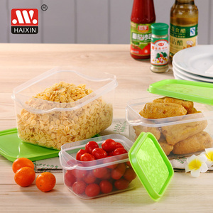 Cuisine réutilisable personnalisée passe au micro-ondes 5 pièces en plastique transparent pour réfrigérateur ensemble de récipients de stockage des aliments avec couvercle - Product Image 4