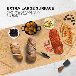 Plateau à fromage en <span class=keywords><strong>bois</strong></span> de bambou, plateau à fromage en <span class=keywords><strong>ardoise</strong></span> avec couteau <span class=keywords><strong>magnétique</strong></span>, plateau à fromage avec couteau à couverts - Product Image 6