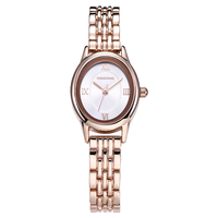 Montre à quartz pour femme, cadran rose à motifs, boîtier en alliage, bracelet en acier inoxydable, 30 mm, résistante à l'eau 3 BAR, personnalisable