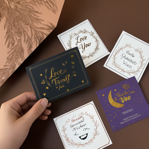 Cá Nhân Cảm ơn bạn thẻ sang trọng thiệp chúc mừng độc quyền bằng văn bản bưu thiếp Quà Tặng tùy chỉnh Cảm ơn bạn thẻ cho doanh nghiệp nhỏ - Product Image 5