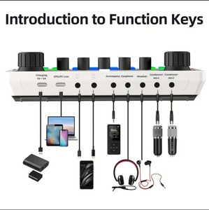 Ensemble de microphone à condensateur RGB X50, carte son, réduction du bruit, XLR, microphone de bureau, kit de karaoké, USB BM800, enregistrement en direct, studio - Product Image 3