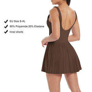 FC حجم الاتحاد الأوروبي السيدات بلا أكمام فستان تنس رياضي مع السراويل السيدات ملابس صالة ألعاب رياضية اللياقة البدنية تسمية خاصة ملابس تنس للنساء - Product Image 2