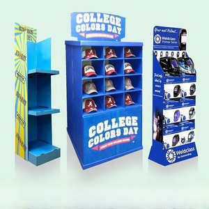 Holidaypac tùy chỉnh các tông hat hiển thị kệ cửa hàng lưu trữ End <span class=keywords><strong>Cap</strong></span> Mũ bóng chày bán lẻ hiển thị đứng - Product Image 2