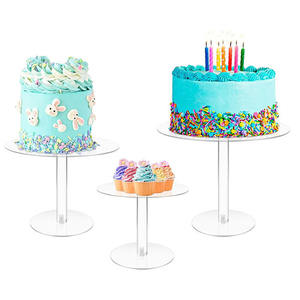 Acryl Eco-vriendelijke taartplateau set voor dessertpresentatie, elegante serveerschaal voor bruiloften, feesten en afternoon tea - Product Image 4