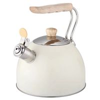 Bouilloire sifflante en acier inoxydable de haute qualité, sifflet automatique, sans couvercle, design minimaliste pour gaz et induction
