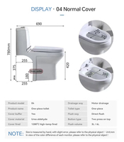 WC monobloc moderne à poser au sol, sans limite de pression d'eau, avec cuvette allongée et pompe de relevage des eaux usées