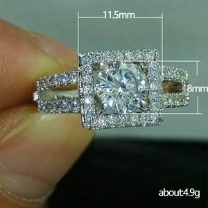 Elegante Anello Quadrato Rotondo per Donne, Raffinato Design Geometrico, Accessorio Gioiello per Outfit Quotidiani e Feste - Product Image 5