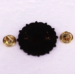 Broche florale avec symbole spirituel mandala hindou tibétain pour outils de maquillage - Product Image 4