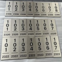 Plaques de numéros de chambre d'hôtel en acier inoxydable brossé argent/gris |   Signalétique d'hôtel intérieure personnalisable et écologique, garantie 3 ans