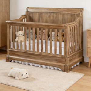 Cuna convertible moderna 4 en 1 de madera maciza, altura ajustable, ecológica, para bebés, niños, uso en hospitales y escuelas, de lujo - Product Image 3