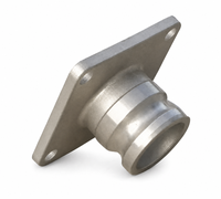 Adaptateur mâle à bride carrée en acier inoxydable 304 316, raccord rapide à 4 boulons, lisse et résistant à la corrosion