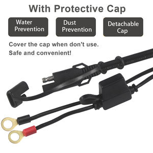 สายขั้วต่อสายแหวน16Awg พร้อมฟิวส์2ขา SAE 12-24โวลต์กันน้ำ SAE - Product Image 6