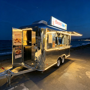 VIN Certified Stainless Steel Pizza <b>Waffle</b> Food Truck Mobile Ice Cream Concession Trailer - Product Image 1