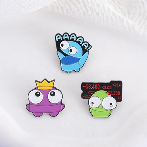 Humoristique et drôle <span class=keywords><strong>gros</strong></span> yeux personnage émail broches dessin animé figurines créatives broches personnalisées revers sac à dos Badges bijoux cadeau - Product Image 3