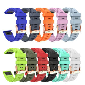 <span class=keywords><strong>Bracelet</strong></span> de remplacement pour Garmin <span class=keywords><strong>Fenix</strong></span> 7S <span class=keywords><strong>5S</strong></span> <span class=keywords><strong>Plus</strong></span> 6S Pro Quick Fit Rose Gold Buckle Silicone 20mm Band Smartwatch <span class=keywords><strong>Bracelet</strong></span> - Product Image 1