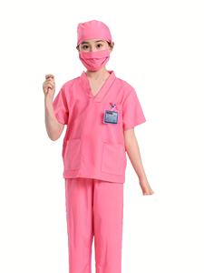 5 uds niños niño médico traje quirúrgico uniforme Scrubs traje conjunto para niños niñas vestir Halloween Cosplay - Product Image 4