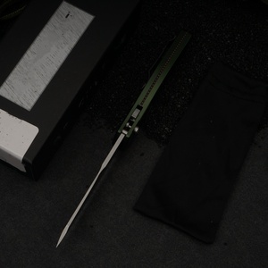 Cuchillo Plegable de Acero Inoxidable BM9400 con Hoja de Punta Caída, Perilla de Pulgar y Mango Verde para Uso Exterior, Grado Industrial, OEM ODM - Product Image 3