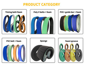 नीले कपड़े हरे रंग का फोम लेबलिंग मशीन के लिए फ्लैट कन्वेयर स्पंज बेल्ट समय फ्लैट कन्वेयर स्पंज बेल्ट - Product Image 6