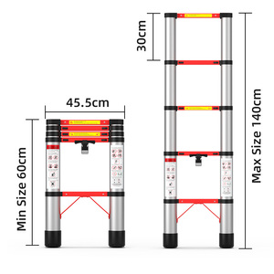Enkele Telescopische Opvouwbare Opstapladder Aluminium Roestvrijstalen Rechte <span class=keywords><strong>Ladder</strong></span> Roestvrijstalen Rechte <span class=keywords><strong>Ladder</strong></span> - Product Image 1
