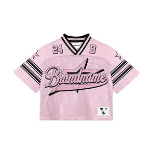 Tonton Sports personnalisé séchage rapide col en v imprimé rétro maillot Football surdimensionné Boxy T-shirt hommes basket-ball culture maille maillot de football - Product Image 1