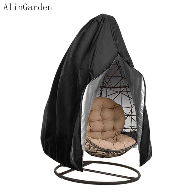 Customized Single or Double Eggshell Hanging Chair Cover Waterproof Dustproof Protective Cover for Outdoor Courtyard Furniture
