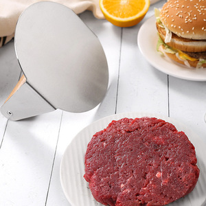 Presse à hamburgers en acier inoxydable, ronde et carrée, moule à viande manuel pour la cuisine à domicile, plaque de pressage pour steak - Product Image 2