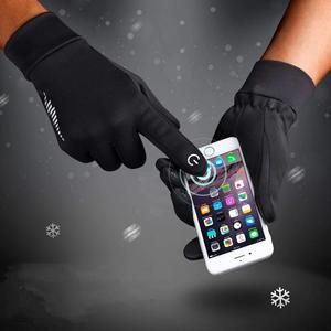 Gants chauds d'hiver pour hommes, pour le cyclisme, la course à pied, le ski, imperméables, coupe-vent, compatibles avec les écrans tactiles - Product Image 1