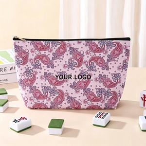 Borsa per Mahjong con Logo Personalizzato e Stampa Paisley, Pochette da Viaggio per Cosmetici, Borsa da Toilette all'Ingrosso - Product Image 1