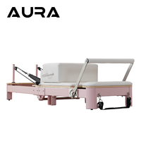 Reformer de Pilates professionnel, durable et portable en aluminium avec cordes réglables et résistance personnalisée pour studio de Pilates