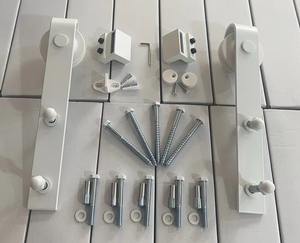 Quincaillerie de porte de <span class=keywords><strong>grange</strong></span> blanche pour porte coulissante - Product Image 6